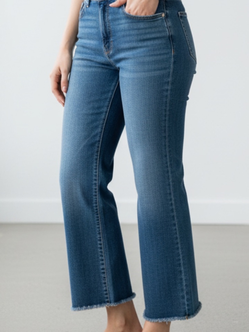 Democracy Women's High-Rise Wide leg Blue Denim Jeans